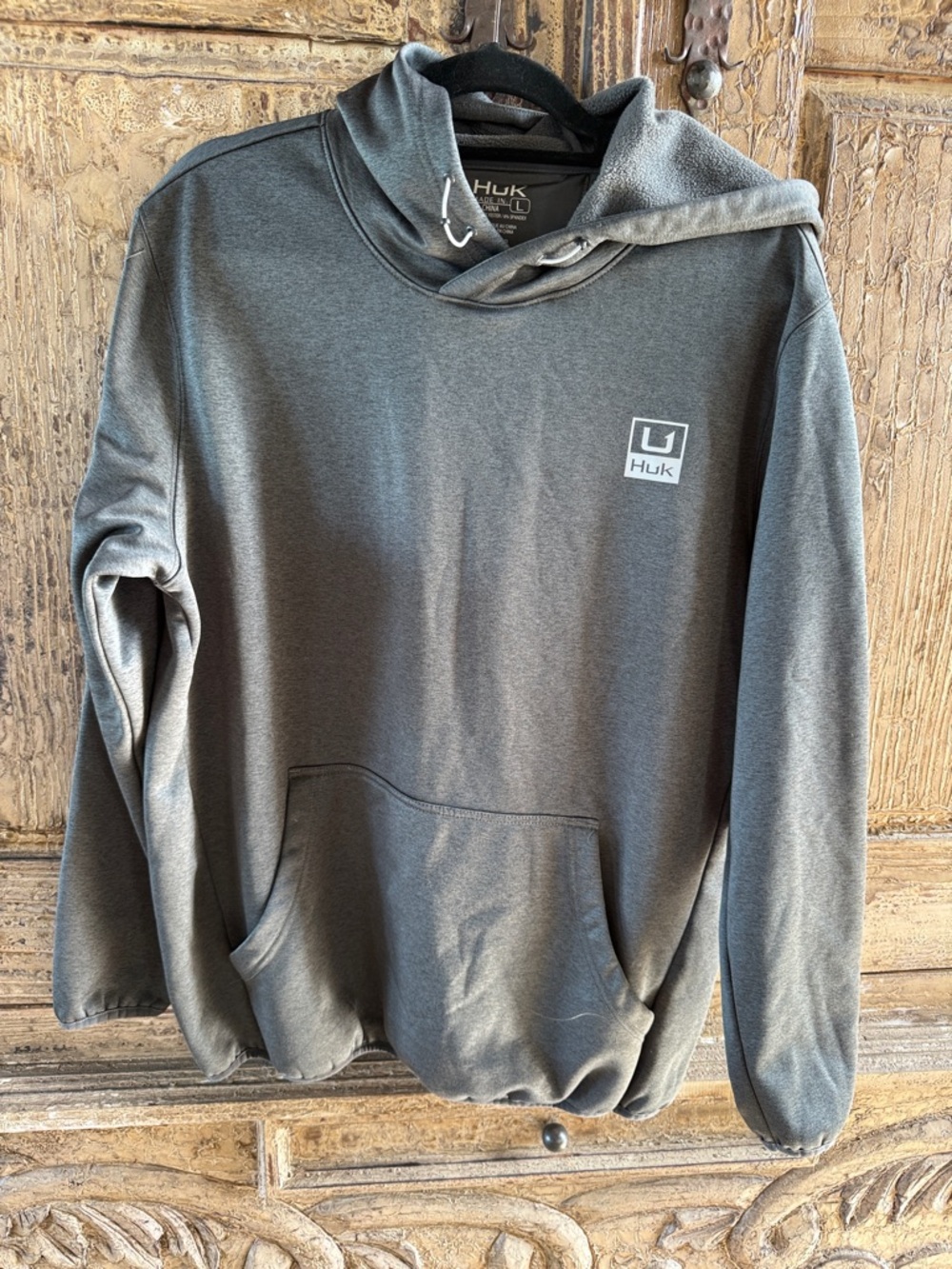 Huk Gray Performance Pullover Hoodie
